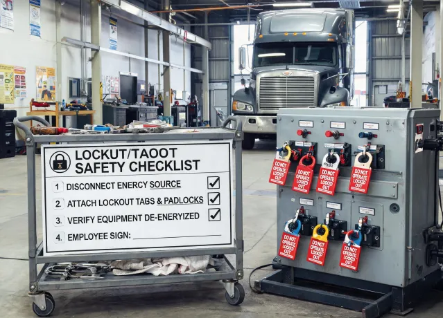 Transportation depot lockout package