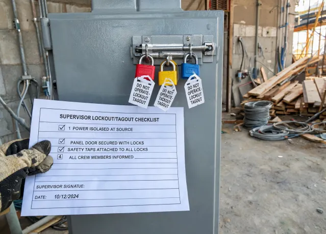 Construction power lockout package
