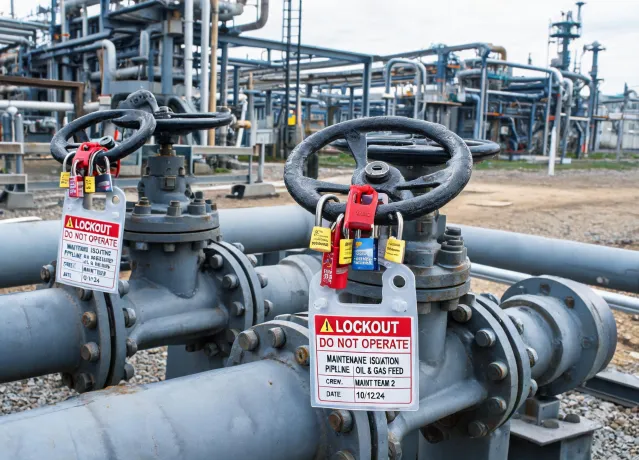 Oil gas valve lockout package
